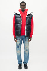 Canada Goose X Angel Chen White & Navy Bayan Reversible Down Vest