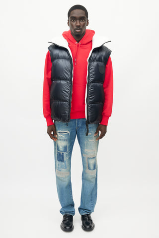 Canada Goose X Angel Chen White & Navy Bayan Reversible Down Vest