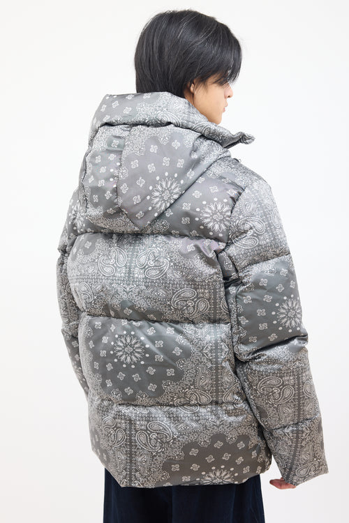 Canada Goose X CNCPTS Grey Bandana Crofton Puffer Jacket