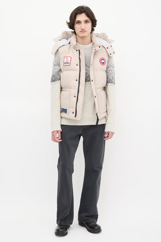 Canada Goose X OVO Beige Down & Wool Freestyle Vest