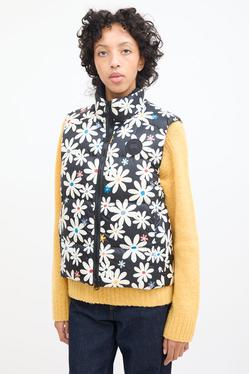 Canada Goose X Reformation Floral Down Head Scarf & Puffer  Vest