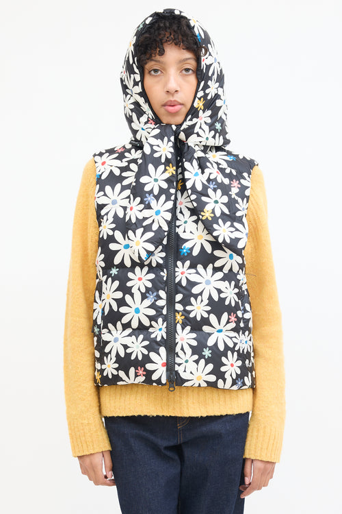 Canada Goose X Reformation Floral Down Head Scarf & Puffer  Vest