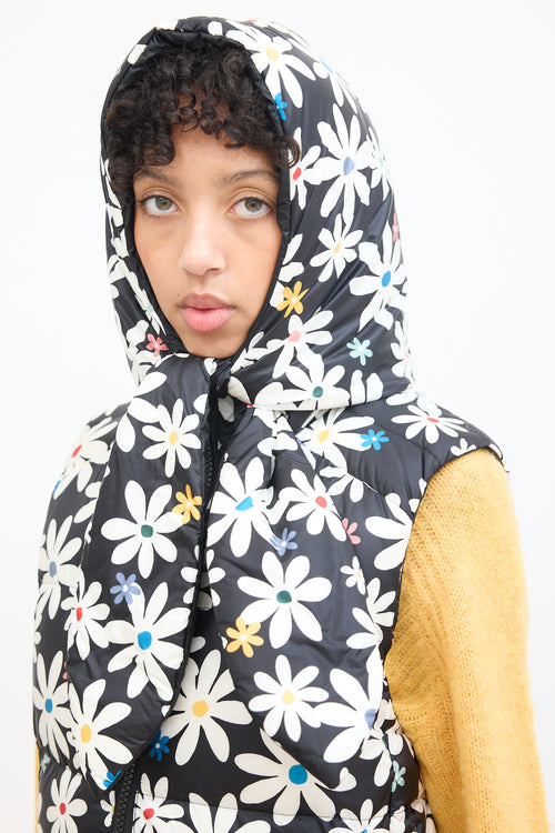 Canada Goose X Reformation Floral Down Head Scarf & Puffer  Vest