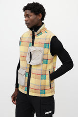 Canada Goose X Union Yellow & Multicolour Plaid Fleece Vest