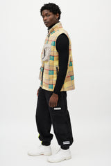 Canada Goose X Union Yellow & Multicolour Plaid Fleece Vest