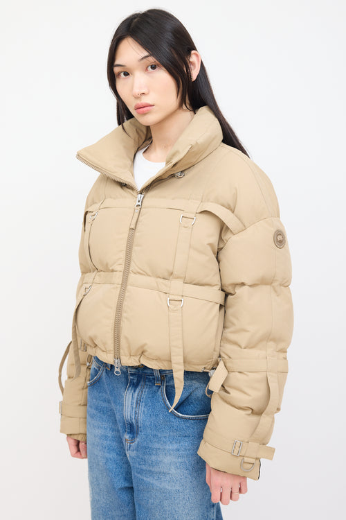 Canada Goose x Rokh x Matt McCormick Beige Down Strap Puffer Jacket