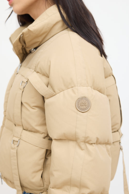 Canada Goose x Rokh x Matt McCormick Beige Down Strap Puffer Jacket