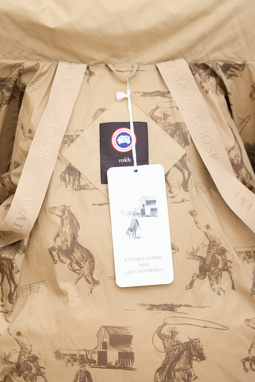 Canada Goose x Rokh x Matt McCormick Beige Down Strap Puffer Jacket