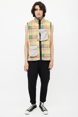 Canada Goose x Union Yellow & Multicolour Plaid Fleece Vest