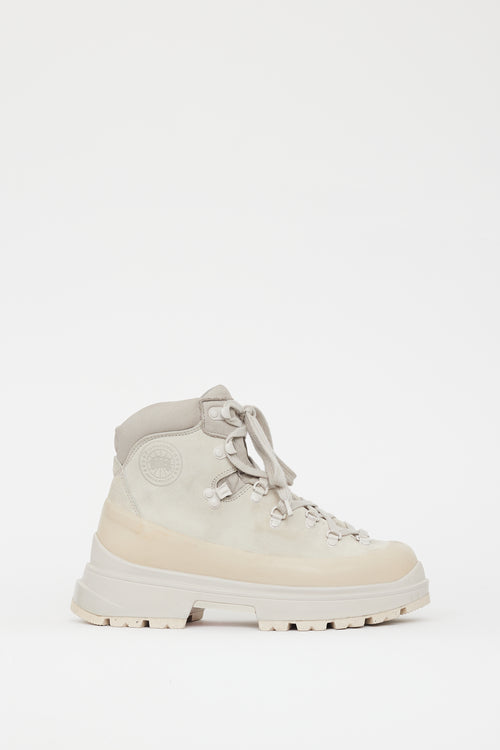Canada Goose Beige & Grey Suede Leather Journey Boot