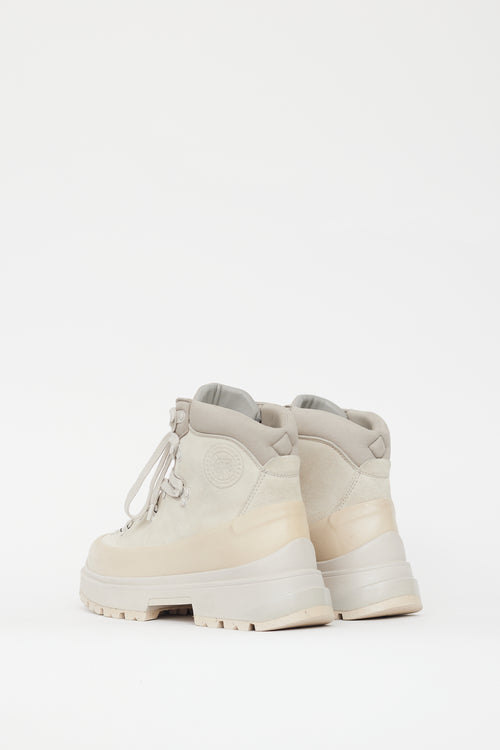 Canada Goose Beige & Grey Suede Leather Journey Boot