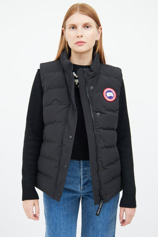 Black Down Freestyle Crew Vest