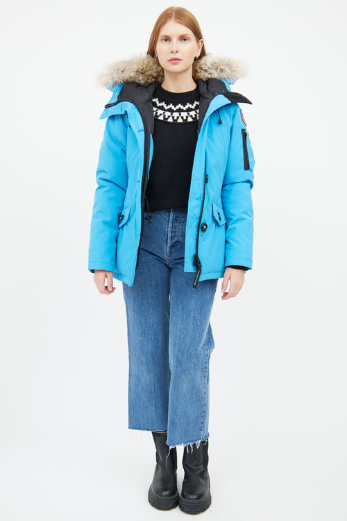 Blue Montebello Down & Fur Hood Parka