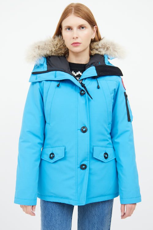 Blue Montebello Down & Fur Hood Parka