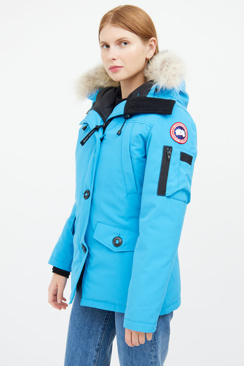 Blue Montebello Down & Fur Hood Parka