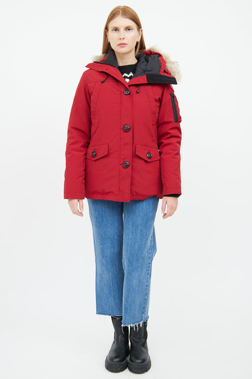 Red Montebello Down & Fur Hood Parka