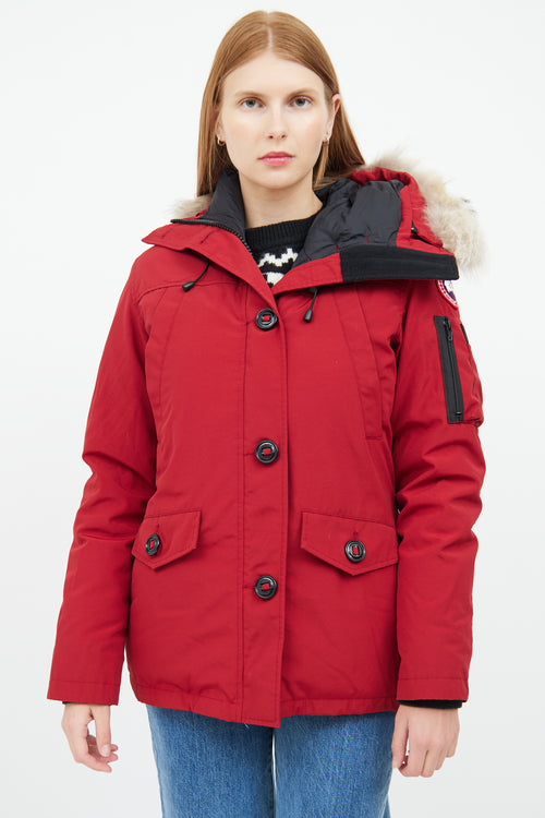 Red Montebello Down & Fur Hood Parka