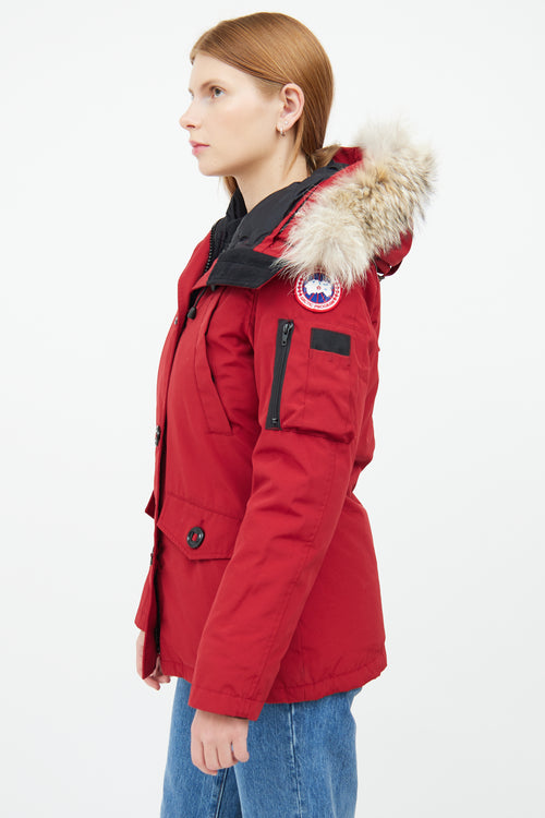 Red Montebello Down & Fur Hood Parka