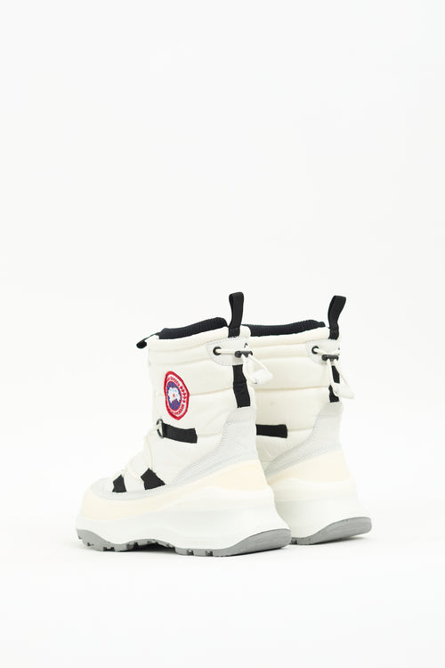 Canada Goose White Nylon Toronto Boot