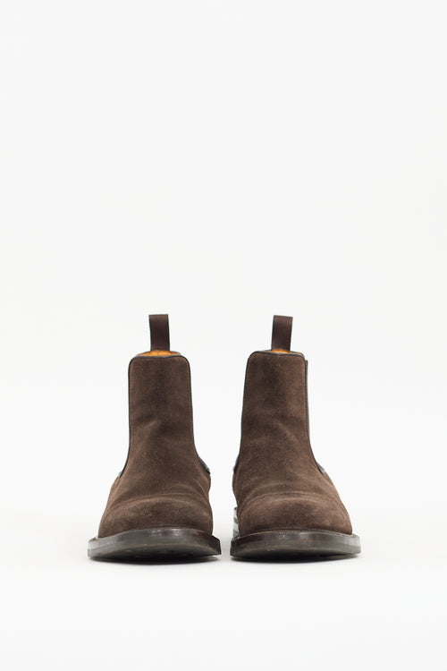 Canali Brown Suede Chelsea Boot