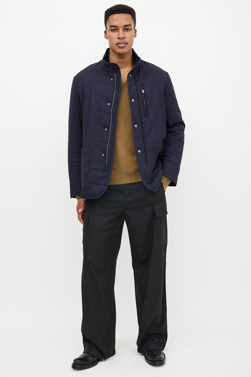 Canali Wool & Cashmere Quilted Jacket