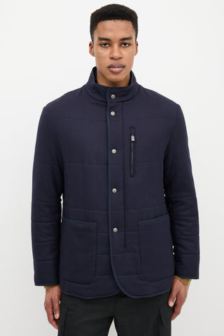 Canali Wool & Cashmere Quilted Jacket