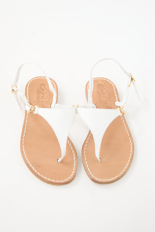 Leather T-Strap Sandal