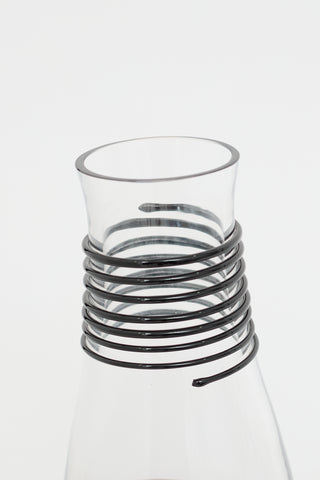 Carlo Moretti Clear & Black Crystal I Piccoli Neroauro Vase