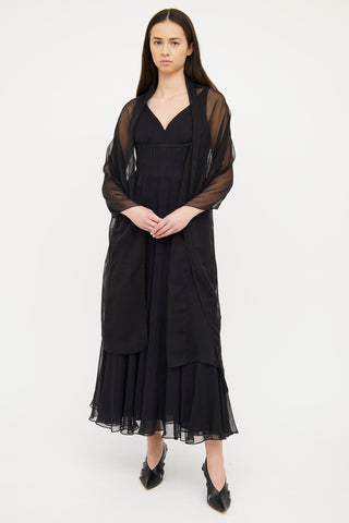 VSP Archive Black Silk Gown