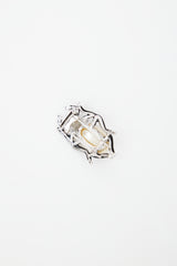 Carole Tanenbaum Vintage for VSP 1940s Silver & Pearl Embellished Brooch