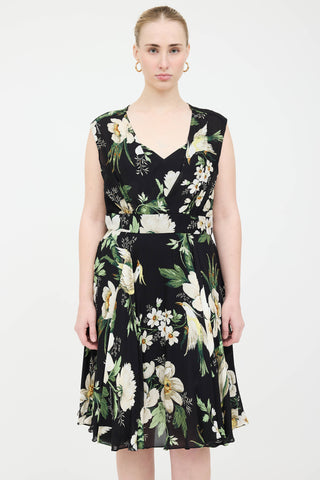 Carolina Herrera Floral Sleeveless Dress