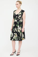 Carolina Herrera Floral Sleeveless Dress