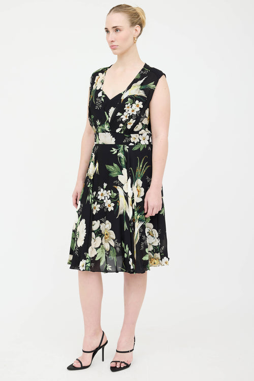 Carolina Herrera Floral Sleeveless Dress