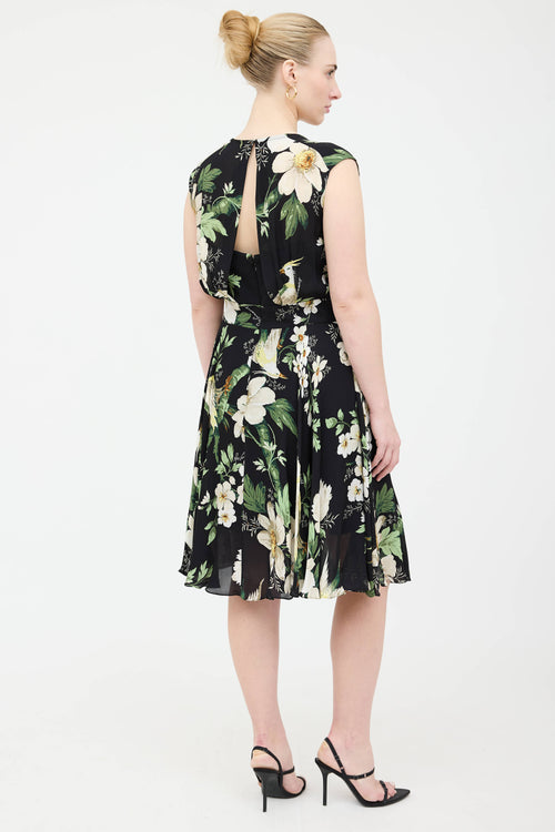 Carolina Herrera Floral Sleeveless Dress