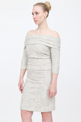 Carolina Herrera Textured Off Shoulder Dress