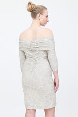 Carolina Herrera Textured Off Shoulder Dress