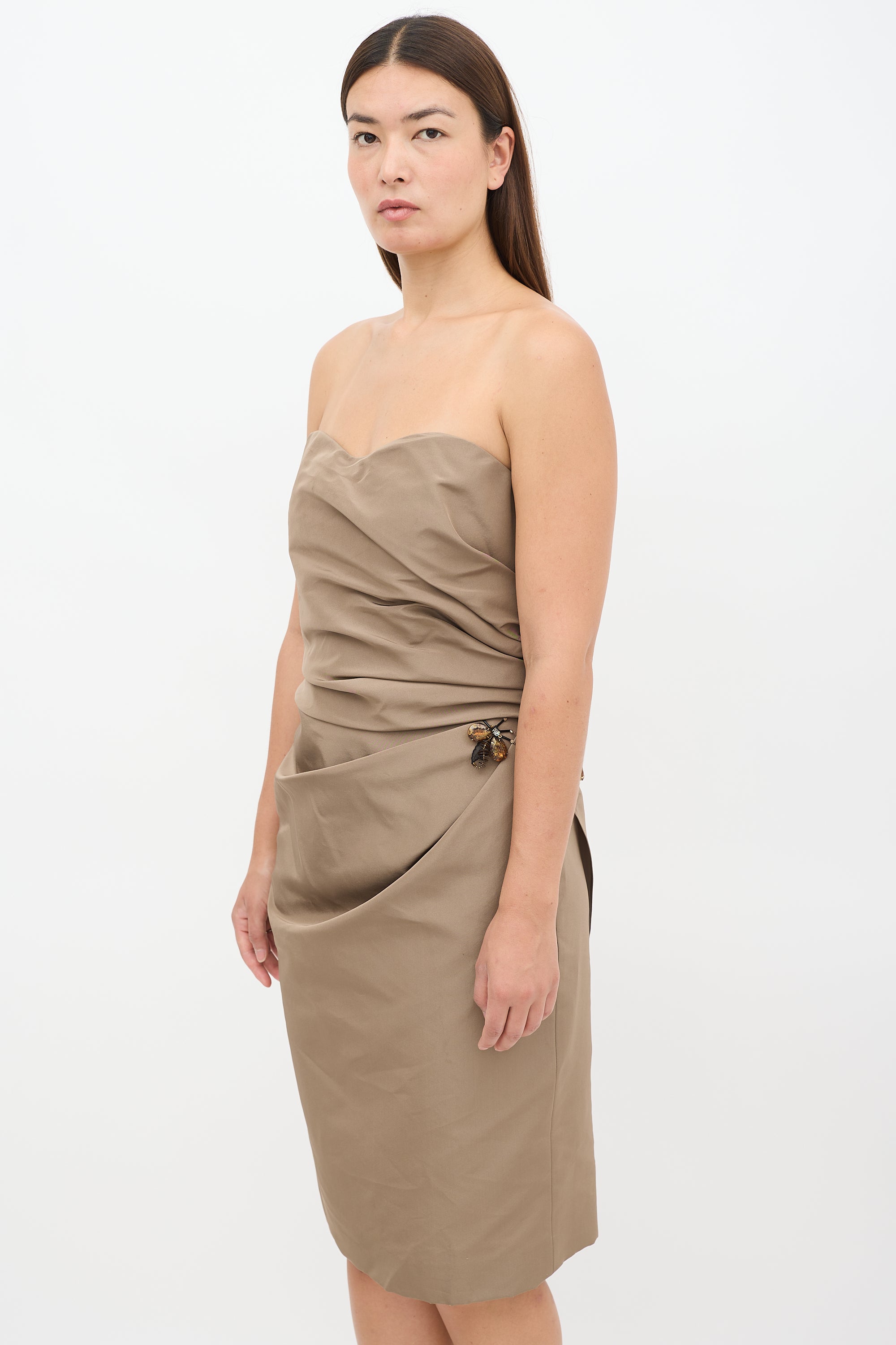 carolina herrera brown dress CH Carolina Herrera Long Dress w/ Tags - Brown Dresses, Clothing - WC342639