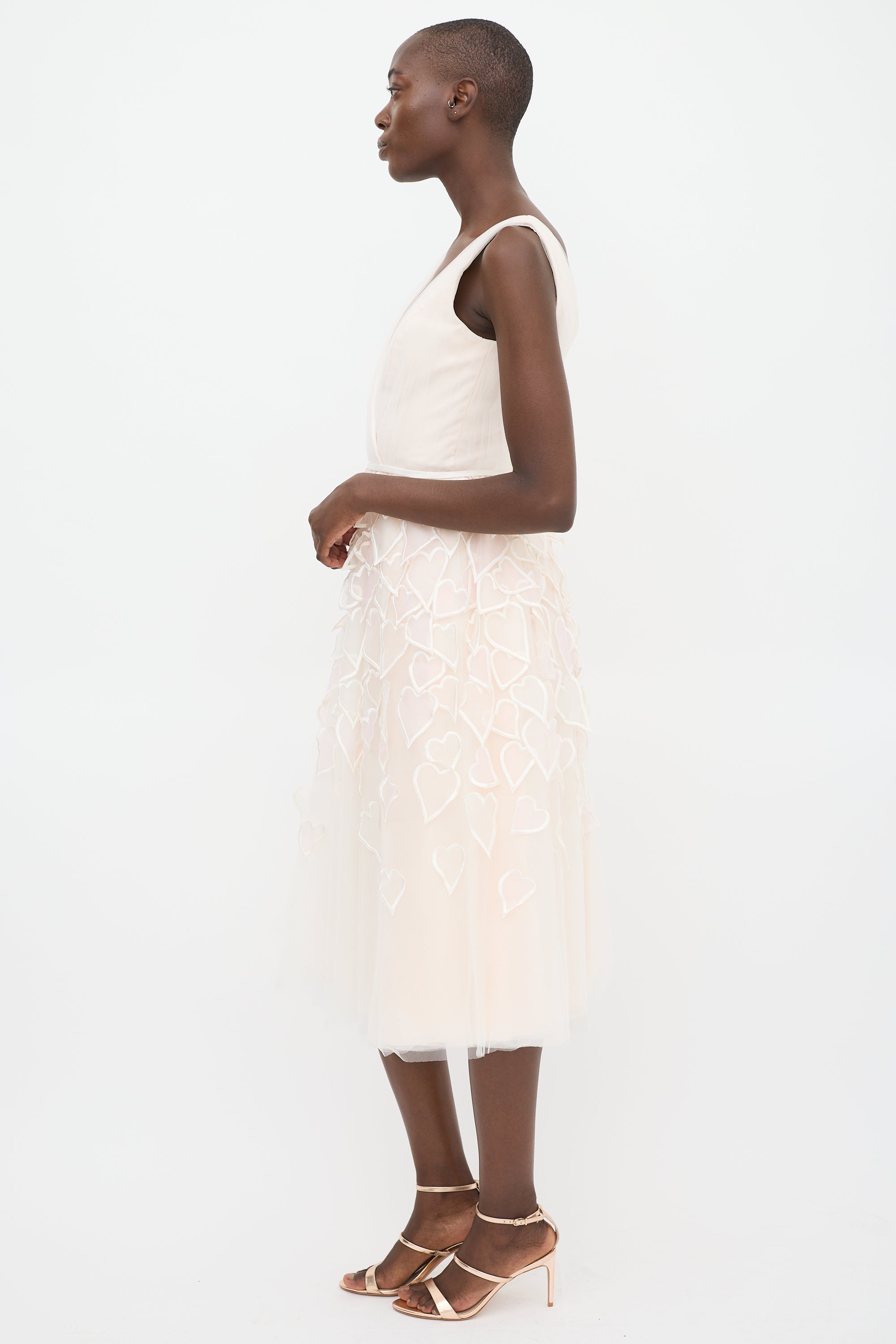 Carolina Herrera // Light Pink Tulle Heart Applique A-Line Dress – VSP Consignment