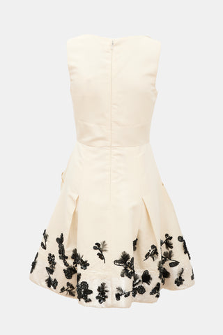 Carolina Herrera Silk Embellished Dress