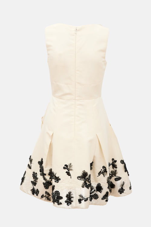 Carolina Herrera Silk Embellished Dress
