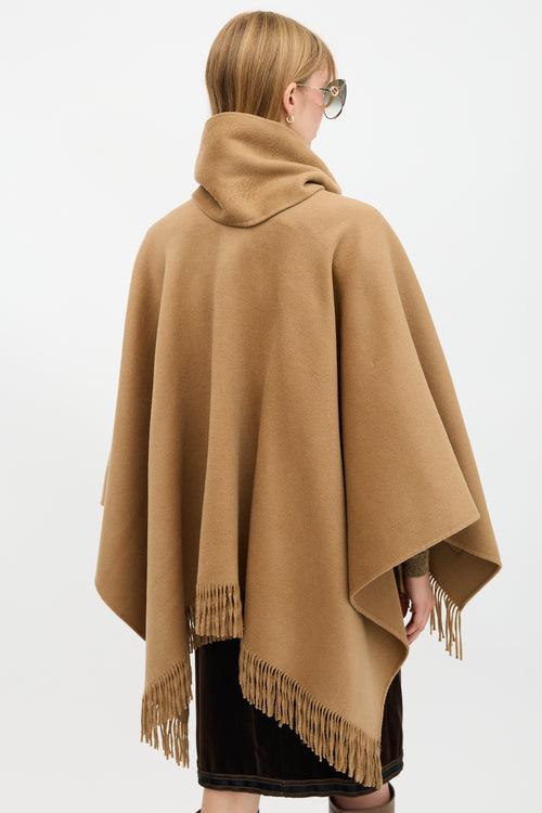 Carolina Herrera Wool Fringed Shawl