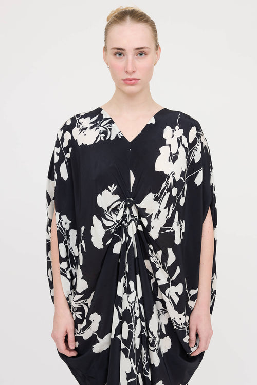 Carolina K Floral Knot Kaftan Dress