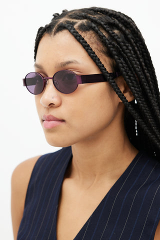 Carolina Lemke x Kim Kardashian Purple 8110-4 Sunglasses