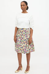 Carolina Herrera Printed Box Pleat Skirt