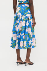 Carolina Herrera Ruched Floral Skirt