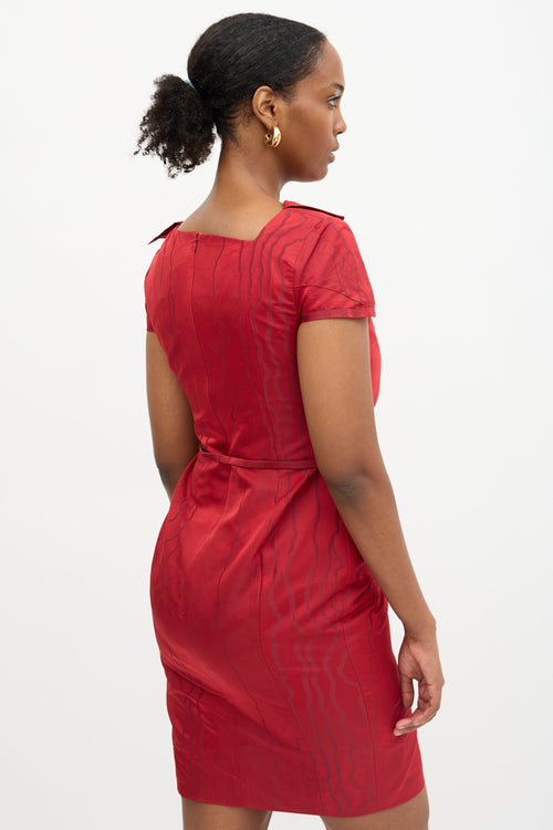 Carolina Herrera Silk Pleat Dress