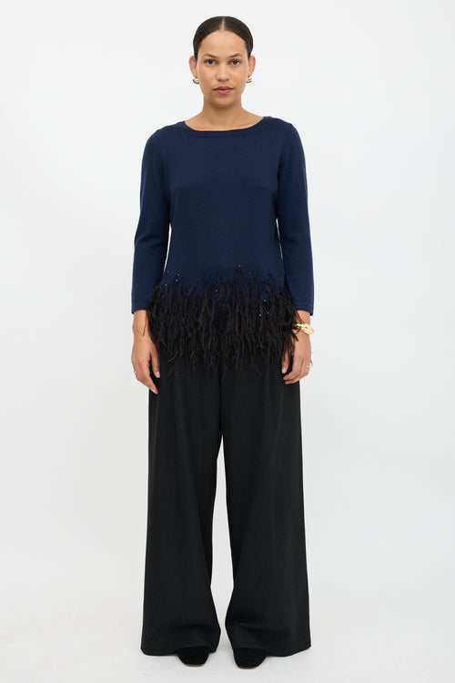 Carolina Herrera Wool Embellished Sweater