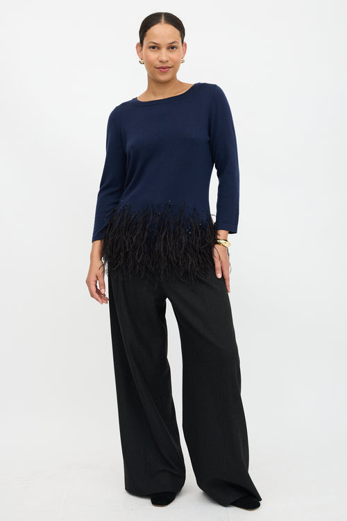 Carolina Herrera Wool Embellished Sweater