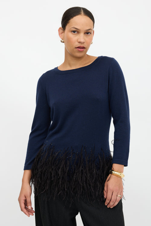 Carolina Herrera Wool Embellished Sweater