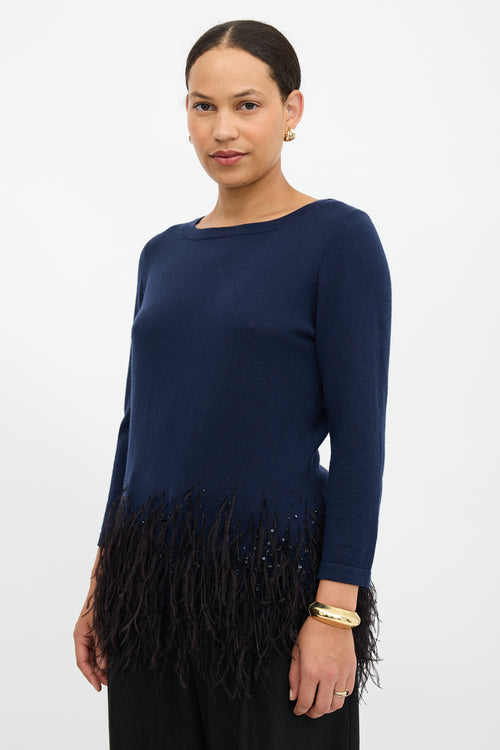 Carolina Herrera Wool Embellished Sweater